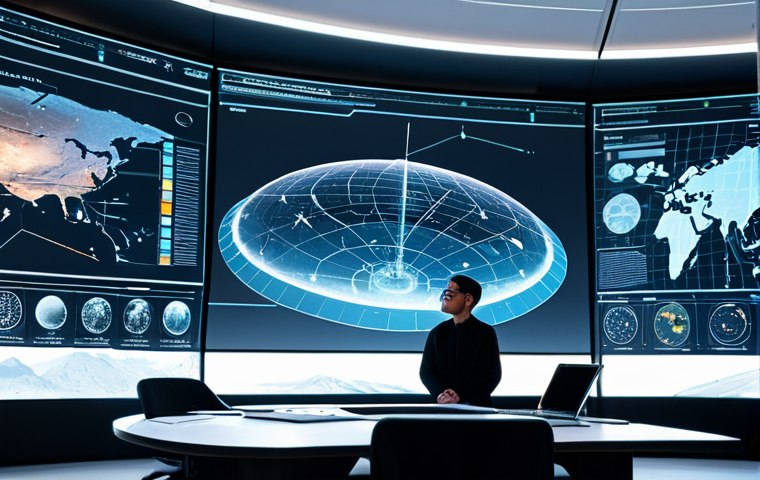 A team of diverse, professional aerospace engineers, fully clothed in modest lab coats, collaborating around a large, transparent holographic display in a high-tech research and development center. The display shows a detailed schematic of an advanced autonomous drone and a satellite orbiting Earth, illustrating innovation and scientific progress. The background features sleek, modern workstations and glowing circuit patterns. Perfect anatomy, correct proportions, natural pose, well-formed hands, proper finger count, natural body proportions, safe for work, appropriate content, professional, high-quality, professional photography.