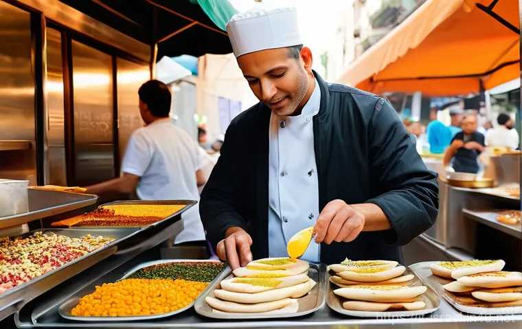 이스라엘의 전통 식료품과 요리 비법 - **Prompt: "A vibrant and inviting Israeli breakfast spread laid out on a rustic wooden table. The ta...