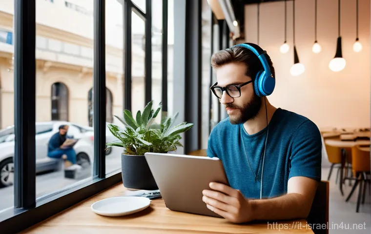 이스라엘의 주요 서점과 도서 페스티벌 - **Prompt:** A vibrant and bustling outdoor book fair taking place in a lively square in Tel Aviv, un...