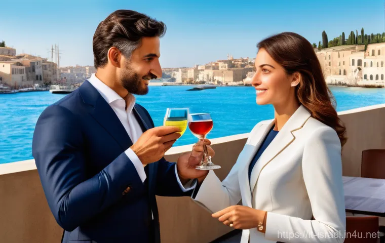 이스라엘의 주류 시장 - A lively and contemporary scene depicting Israeli consumers actively engaged in online shopping. The...