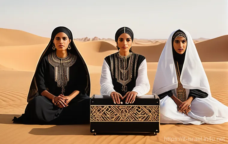 이스라엘의 민족 음악 연주 - **A lively Klezmer band performing at a traditional outdoor festival in a rustic Israeli village set...