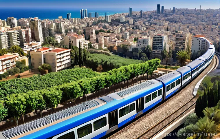 이스라엘 주요 도시 간 기차 여행 - **Image Prompt 2: Seamless Travel with the Rav-Kav Card**
    A close-up shot of a person's hand, ho...