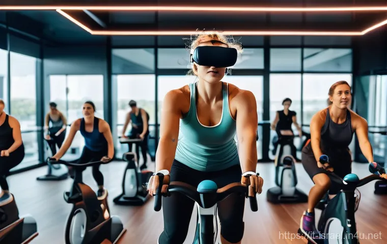 이스라엘에서의 실내 스포츠 시설 - Prompt 1: High-Tech Urban Fitness Experience in Tel Aviv**