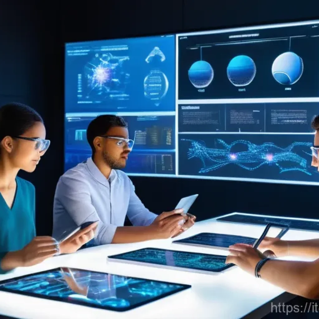 이스라엘에서의 대학 연구 프로그램 - A vibrant and energetic scene depicting a diverse group of young researchers (male and female, vario...