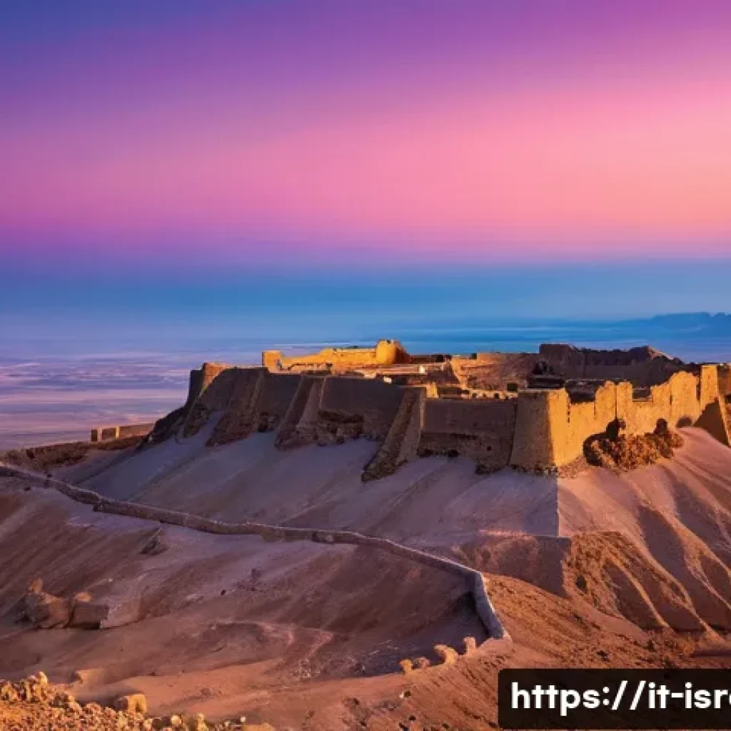 이스라엘과 관련된 유네스코 세계문화유산 - **Masada Sunrise Over the Judean Desert**
    An awe-inspiring wide-angle shot of the ancient Masada...