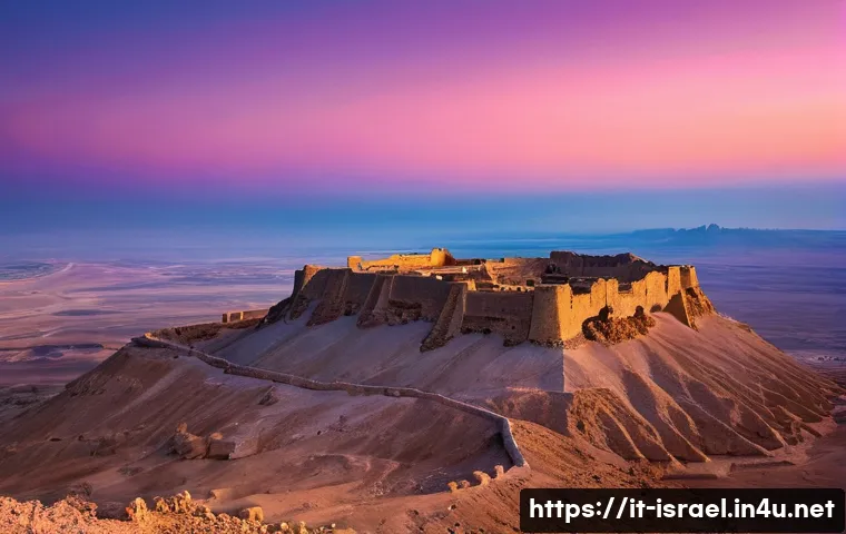 이스라엘과 관련된 유네스코 세계문화유산 - **Masada Sunrise Over the Judean Desert**
    An awe-inspiring wide-angle shot of the ancient Masada...