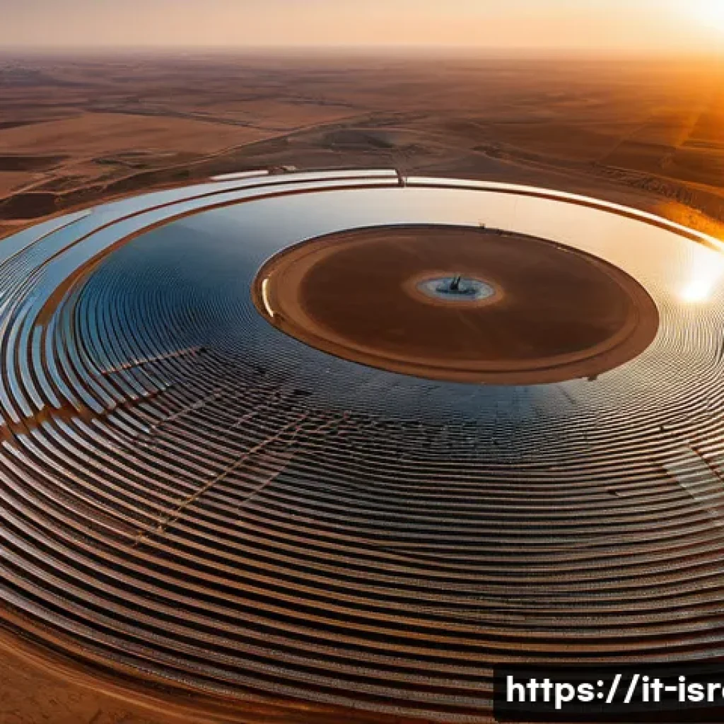 이스라엘의 에너지 기술 수출 - **Ashalim Solar Thermal Power Plant in the Negev Desert**: "A breathtaking aerial view of the Ashali...