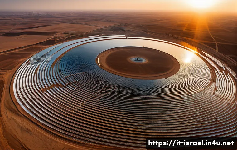 이스라엘의 에너지 기술 수출 - **Ashalim Solar Thermal Power Plant in the Negev Desert**: "A breathtaking aerial view of the Ashali...