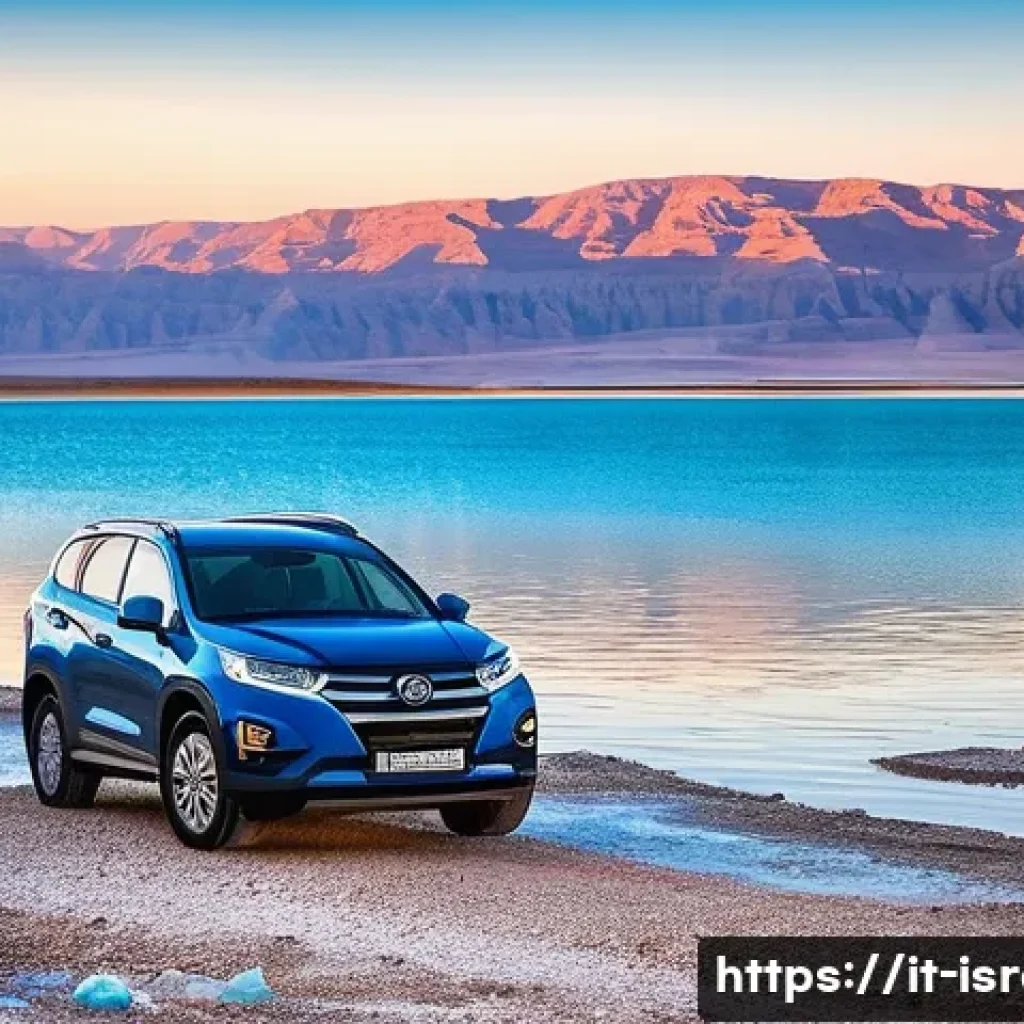 이스라엘에서의 자동차 렌탈 과정 - **Desert Road Trip & Dead Sea Relaxation**
    A vibrant, high-resolution photograph capturing a ser...