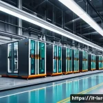 이스라엘 스타트업과 유럽 기업 협력 - A modern European smart factory interior showcasing advanced Industry