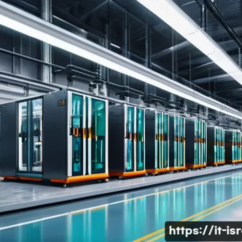 이스라엘 스타트업과 유럽 기업 협력 - A modern European smart factory interior showcasing advanced Industry