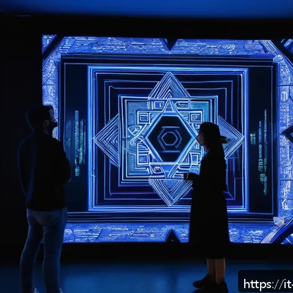이스라엘 현대 예술의 흐름 - A contemporary Israeli video art installation featuring immersive digital projections blending tradi...