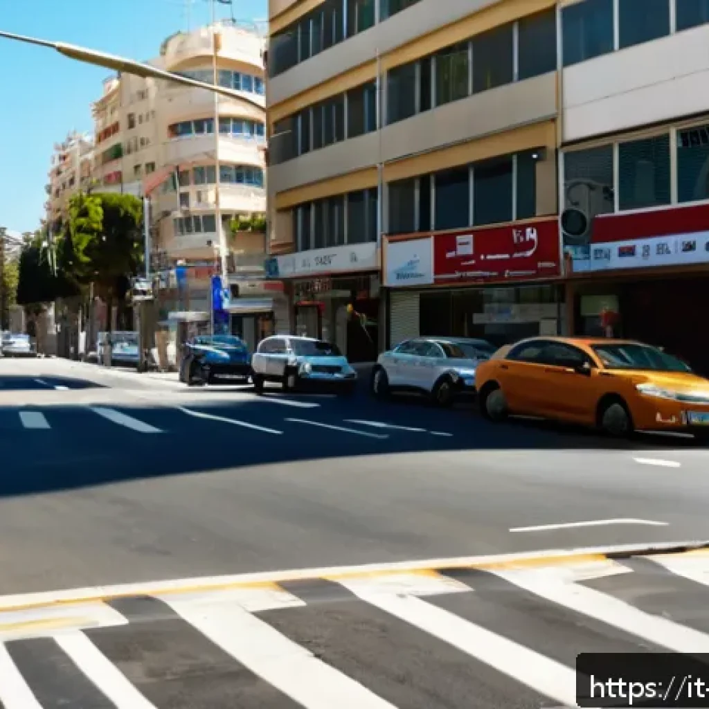 이스라엘에서의 도로 표지판 읽는 법 - A detailed urban street scene in Israel showcasing a bright red octagonal stop sign with the Hebrew ...
