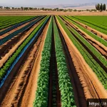 Home 23 이스라엘의 주요 농업 지역 - A high-tech Israeli farm field with advanced drip irrigation systems delivering water directly to th...