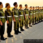 이스라엘 군복무 제도와 생활 - Photorealistic documentary-style scene of young adult Israeli military recruits, diverse men and wom...