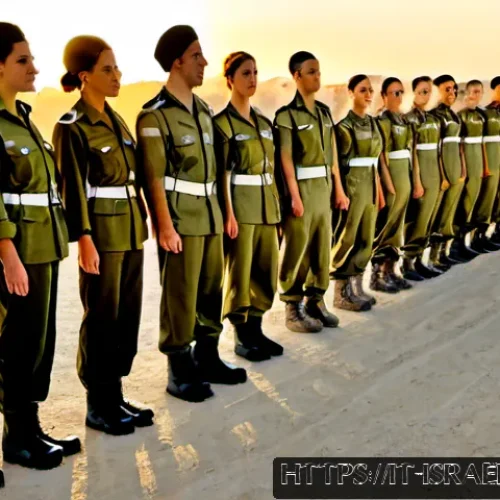 이스라엘 군복무 제도와 생활 - Photorealistic documentary-style scene of young adult Israeli military recruits, diverse men and wom...
